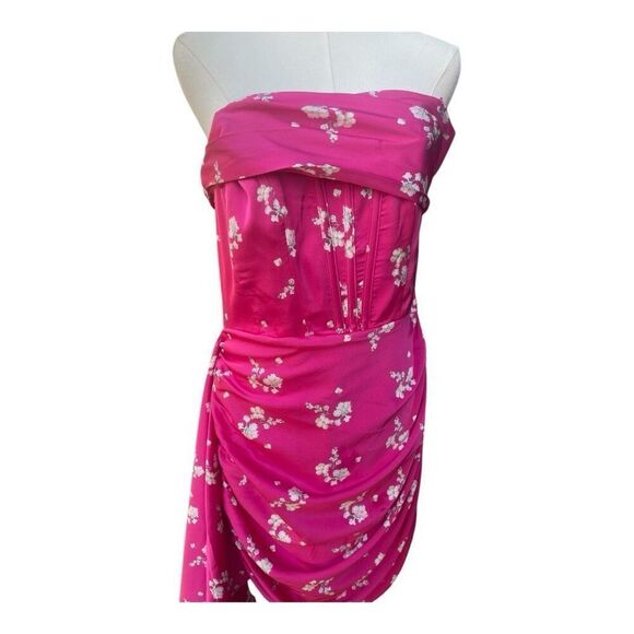 Bardot Anika Strapless Side Ruffle Corset Dress Size 8 Coquette Feminine - Picture 7 of 12